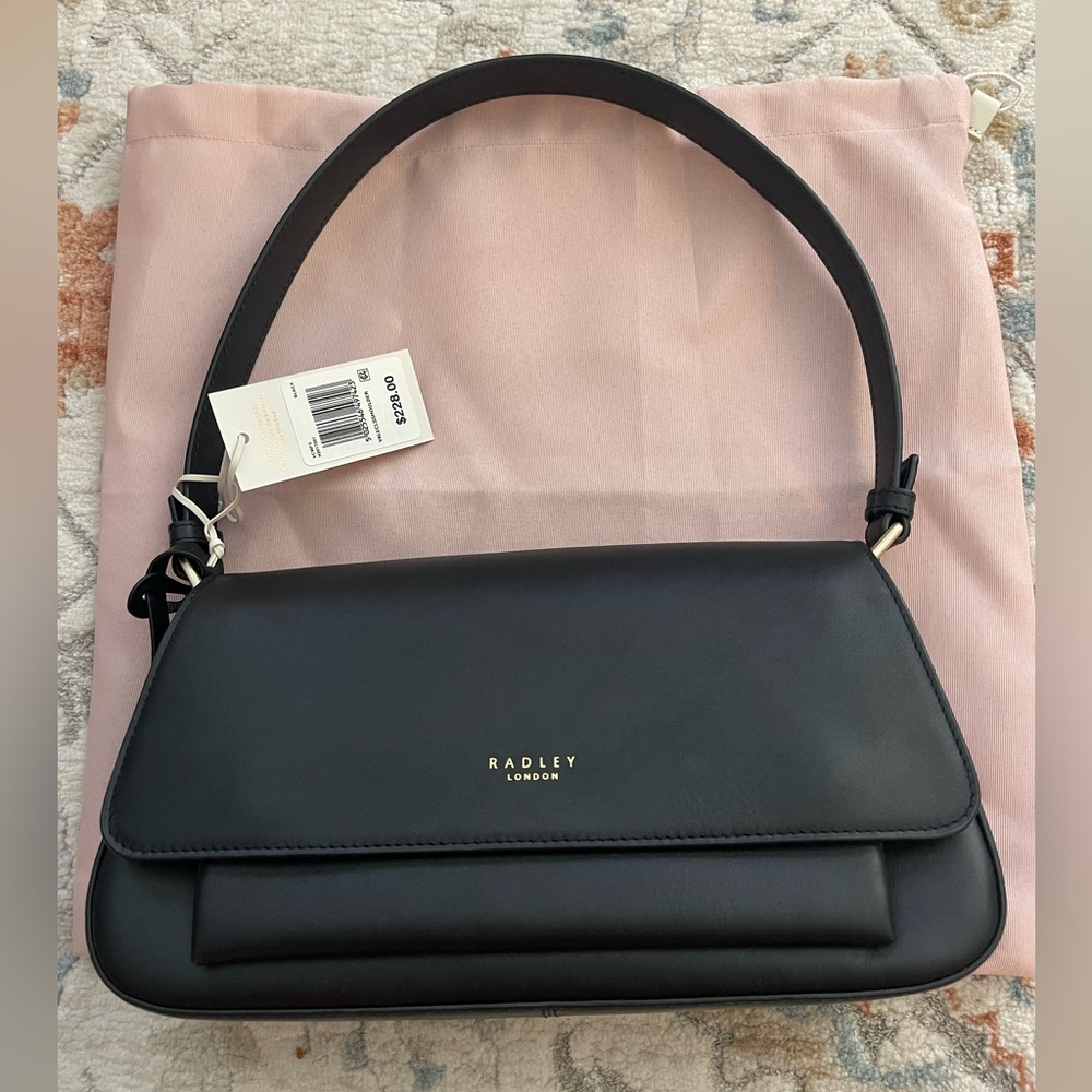 NWT Radley London Vale Close Shoulder Bag Purse Black